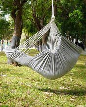 Load image into Gallery viewer, ADVOKAIR Hanging Hammock Chair Large Swing Chair with Foot Rest and Hardware,Max 500lbs,Steel Spread Bar with Anti Slips, 2 Cushions and Side Pocket ,Indoor/Outdoor Use
