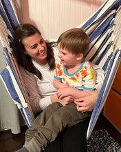 Load image into Gallery viewer, ADVOKAIR Hanging Chair Hammock Chair Swing (500 lbs Max) - Comfortable Hanging Rope Swing for Bedroom, Outdoor Patio, Porch, Deck - Indoor and Outdoor - Sturdy Steel Bar with Anti-Slip Safety Rings