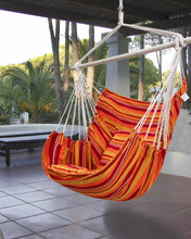 Load image into Gallery viewer, ADVOKAIR Hammock Chair Hanging Chair Swing Large with Anti-Slip Steel Spread Bar-Max 500lbs-2 Cushions