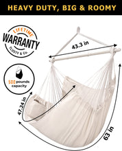 Load image into Gallery viewer, ADVOKAIR Hammock Chair Swing-XXL Large Hanging Hammock Chair-Max 500 Lbs-63in Hammock Swing- Roomy & Heavy Duty