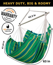 Load image into Gallery viewer, ADVOKAIR Hammock Chair Swing-XXL Large Hanging Hammock Chair-Max 500 Lbs-63in Hammock Swing- Roomy & Heavy Duty