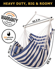 Load image into Gallery viewer, ADVOKAIR Hammock Chair Swing-XXL Large Hanging Hammock Chair-Max 500 Lbs-63in Hammock Swing- Roomy & Heavy Duty