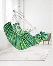 Load image into Gallery viewer, ADVOKAIR Hanging Hammock Chair Large Swing Chair with Foot Rest and Hardware,Max 500lbs,Steel Spread Bar with Anti Slips, 2 Cushions and Side Pocket ,Indoor/Outdoor Use