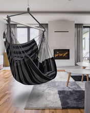 Load image into Gallery viewer, ADVOKAIR Hammock Chair Hanging Chair Swing Large with Anti-Slip Steel Spread Bar-Max 500lbs-2 Cushions