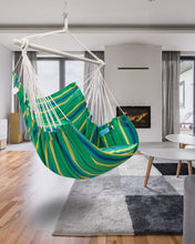 Load image into Gallery viewer, ADVOKAIR Hammock Chair Hanging Chair Swing Large with Anti-Slip Steel Spread Bar-Max 500lbs-2 Cushions