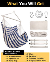 Load image into Gallery viewer, ADVOKAIR Hammock Chair Swing-XXL Large Hanging Hammock Chair-Max 500 Lbs-63in Hammock Swing- Roomy & Heavy Duty