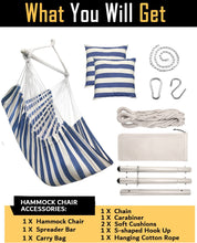 Load image into Gallery viewer, ADVOKAIR Hammock Chair Swing-XXL Large Hanging Hammock Chair-Max 500 Lbs-63in Hammock Swing- Roomy & Heavy Duty