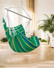 Load image into Gallery viewer, ADVOKAIR Hanging Chair Hammock Chair Swing (500 lbs Max) - Comfortable Hanging Rope Swing for Bedroom, Outdoor Patio, Porch, Deck - Indoor and Outdoor - Sturdy Steel Bar with Anti-Slip Safety Rings
